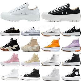 Taylor All Star Run Star Hike Classic Canvas Men Women Casual Shoes Chuck Big Eyes Sneaker Platform Shoe Triple Black White High Low Mens Sport m48