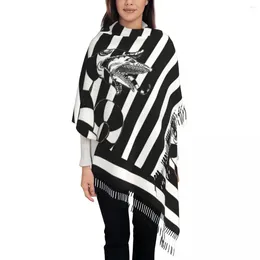 Scarves Custom Printed Horror Beetlejuice Sandworm Scarf Men Women Winter Fall Warm Film Halloween Gothic Shawl Wrap