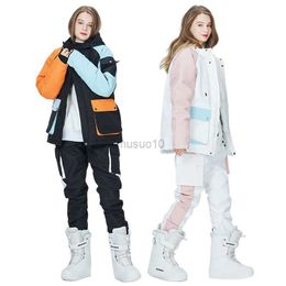 Other Sporting Goods Women's and Men's Ski Jackets and Pants Set Windproof Waterproof Snow Suit Winter Warm Skiing Snowboarding Ski Suit 2022 New HKD231106