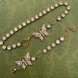 Pendanti di moda Nuovo farfalla piena di ciondoli a pendente diamanti Lacf e collane di gioielli con scatola