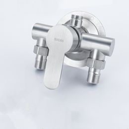 Bathroom Shower Heads 304 Stainless Steel Faucet Mixer Double Type Cold Water Tap G12 Bathtub 230406