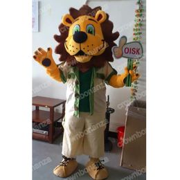 Lovely Lion Mascot Costumes Halloween Cartoon Character Outfit Suit Xmas Outdoor Party Outfit Unisex Promotional Advertising Clothings