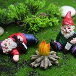 Decorative Figurines Cute Creative Naughty Gnome Dwarf Garden Decor Statue Old Man Fairy Ornament Easter Outdoor Props Crafts Tabletop