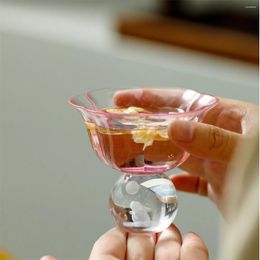 Wine Glasses European-style Crystal Glass High Foot Master Cup Moon-looking Flower Tea Simple Heat-resistant