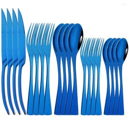 Dinnerware Sets 18/10 High Quality Cutlery Set 20Pcs Stainless Steel Flatware Kitchen Western Knife Dessert Spoon Tableware