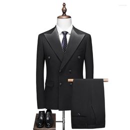 Men's Suits Men's Suit Three-piece Slim Business Leisure Professional Formal Man Bridegroom Wedding Dress Full Size