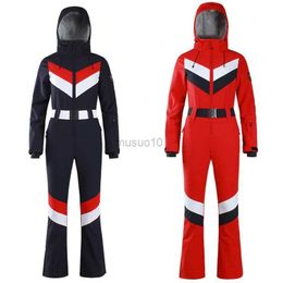 Other Sporting Goods Winter New Ski Suits Women Thickening One-piece Windproof Snowboarding Snow Sets Waterproof Outdoor Sports Skiing Jumpsuits HKD231106