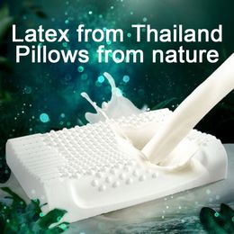 Pillow Breathable Latex Pillow Bed Orthodontic Pillow Neck Protection Slow Rebound Sleep Pillow 60 * 40CM Relaxing Cervical 230406