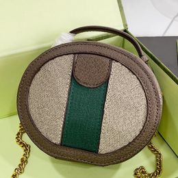 Fashion Crossbody Versatile Women's Handbag with Circular Design Metal Logo Chain Shoulder Bag
