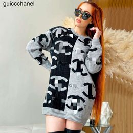 2023 New Autumn Woolen Sweaters Women Casual Loose fashion brand Knitted Sweater Short Mini Dresses womens sweater