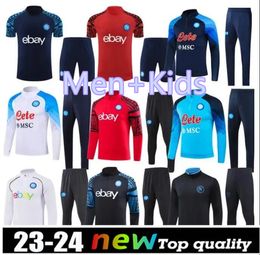 2023 2024 Napoli Tracksuit Jerseys soccer KVARATSKHELIA MINJAE ZIELINSKI H.LOZANO OSIMHEN POLITANO Track suits jacket men kids training sports wear6