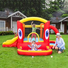 Inflatable Playground Indoor Bounce House for Kids Playhouse with Ball Pits Punching Bag Smiley Crab Jumping Castle Jumper Indoor or Outdoor Play Backyard Garden