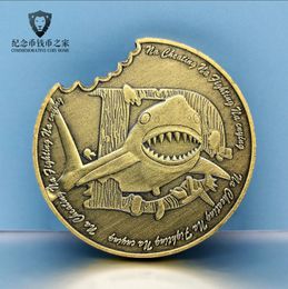 Arts and Crafts Bronze Shark commemorative coin Shark Teeth Coin