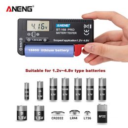 Universal Battery Tester Checker ANENG AN-168 POR Digital Lithium Battery Capacity Tester Chequered load analyzer Display Cheque AAA AA Button Cell