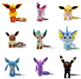 20cm Cute Plush Dolls Gift Figures Stuffed 9 Standing Style Animal Evolution Family Anime Doll Plushie for Kids