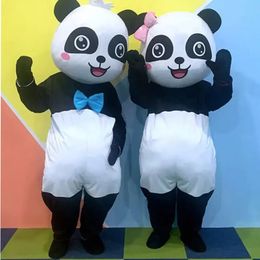 Professional Lovely Panda Friend Mascot Costumes Plush Cartoon Panda Adult Walking Dress Up Carnival Performance Props