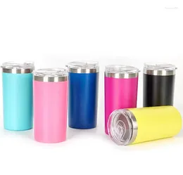 Tumblers 25pcs 16oz Skinny Tumbler Stainless Steel Double Wall Vacuum Insulated Cup Travel Water Bottle With Lid