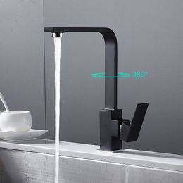 Kitchen Faucets Black Sink and Cold 360 Degree Swivel Accessories 230406