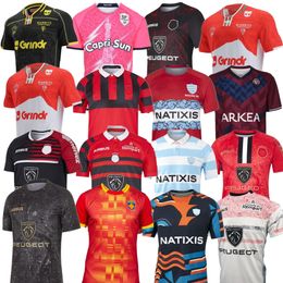 top 2023 BIARRITZ Racing 92 Rugby jersey Sweatshirt Maillot 22 23 Stade Francais Paris Union Toulouser Bordeaux Begles home away Perpignan Ernest Wallon Warm Up 5XL