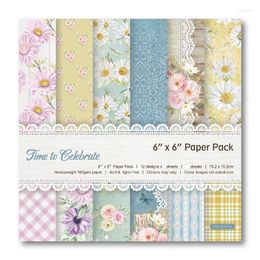 Gift Wrap 12 Sheets 6"X6" Time To Celebrate Paper Pad Scrapbooking Pack Handmade Craft Background Card