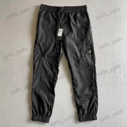 Men's Pants 2022 SS Metal nylon men pants one lens zipper pocket male pant outdoor tracksuit casual jogging trousers black T230406