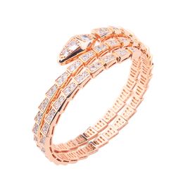 Bulgarie Jewelry Designer Jewelry Woman 18k Gold Plated Snake Bangle Bracelets for Women Men Charm Infinity Diamond Tennis Cuff Bracelets Luxury Girls 8061 2105