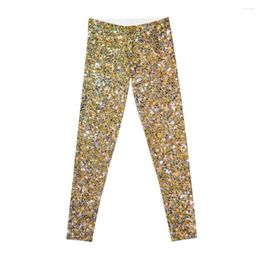 Active Pants Gold Glitter Leggings Harem Sports For Women Gym Women's Sportswear Push-up Leggins