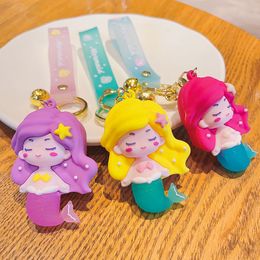 Cartoon doll mermaid keychain cute keychain bag pendant children's gift