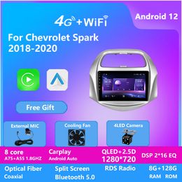 8 Core 9 Inch Video Android 12 For Chev Spark 2018-2020 1920*720P Car Multimedia Player Navigation Carplay Auto System WIFI