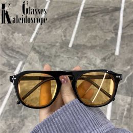 Sunglasses Vintage Orange Round Sunglasses Men Women Jelly Color Glasses Trendy Sunglasses Punk Style Outdoors Glasses UV400 P230406