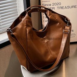 Shoulder Handbags Vintage PU Soulder Large Capacity Crossbody Solid Colour Tote Bagsstylishhandbagsstore