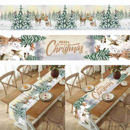 Christmas Decorations Christmas Table Runner Merry Christmas Decoration for Home Xmas Party Decor 2023 Ornament Happy New Year R231106