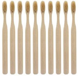 Classic Wood Rainbow Toothbrush Bamboo Environmentally ToothBrush Bamboo Fibre Wooden Handle Tooth brush Whitening Rainbow 5 Colours