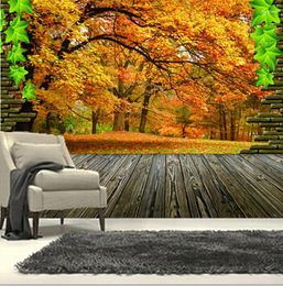 Wallpapers The Custom 3D Murals Maple Natural Landscape Papel De Parede Living Room Sofa TV Wall Bedroom Paper