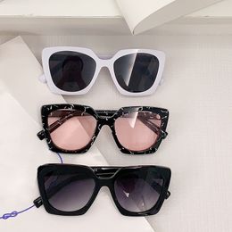 Mens and womens oversized rectangular sunglasses designer fashion letter logo cat glasses high quality nylon lenses available in three colors SPR 23Z