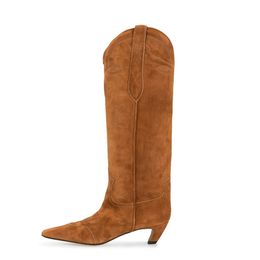 2023 Autumn/Winter European American Women's Fashionable Comfort Versatile Knee Knight Boots Embroidered Western Boots