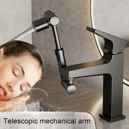 Bathroom Sink Faucets Mechanical Arm Nozzle Bubbler Basin Universal Kitchen Extender Toilet Face Brushing Rotary 230406