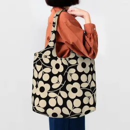 Shopping Bags Giant Stem Sprig Orla Kiely Grocery Tote Women Custom Canvas Shoulder Shopper Bag Large Capacity Handbag Gift