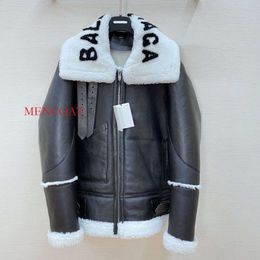 24 Ss Mens Real Genunine Leather Fur Brand Jacket Outwear Designer Gift Fathers Day Winter Men Down Jackets Homme Puffer