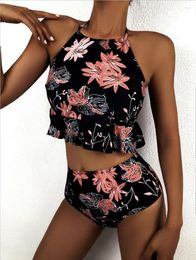 Women's Swimwear Print Swimsuits Sets Female Beach Wear Two-Piece Bathing Suit Sports Pool Women Swimming Suits