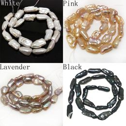 Chains 16 Inches 10-20mm Natural Flat Square Baroque Keshi Pearl Loose Srtrand