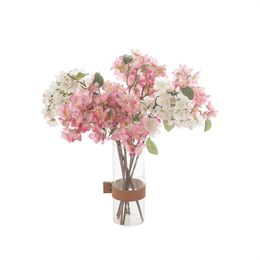 Artificial Cherry Blossom Branches Flowers Silk Faux Sakura Cherry Floral for Home Wedding Table Centrepiece