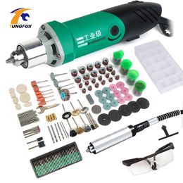 Electric Drill Dremel Style 480W Mini Engraver with 6 Position Variable Speed for Rotary Tools Flexible Shaft 230406