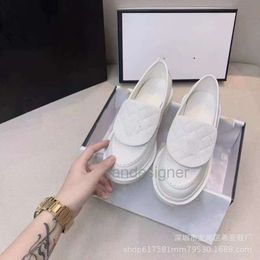 Designer Loafer chanelies Boots leather high version small fragrant backpack buckle shoes Lingge metal buckle flap cowhide English small leather shoes