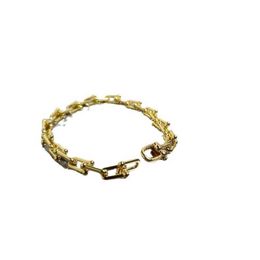 High quality Mi Jin tiffay U-shaped interlocking horseshoe bracelet with exquisite craftsmanship high-end version light luxury vacuum electroplating V gold HOT