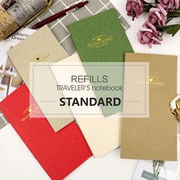 MyPretties Travellers Notebook Paper Refills Standard For TN Blank Grid Inner Kraft Vintage Stationery N.660