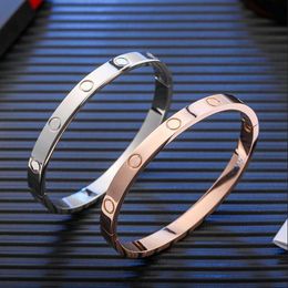 solid gold bangle Fashion classic gold charm bracelet screw bracelet designer bracelet luxury Jewellery women s bracelet classic 5.0 titanium alloy plating rose gold