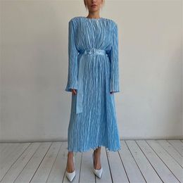 Loose Midi Dress Ladies Fashion Office Spring Summer Dress Vintage Ruched Elegant Dresses For Women Womens 2023 Clothes