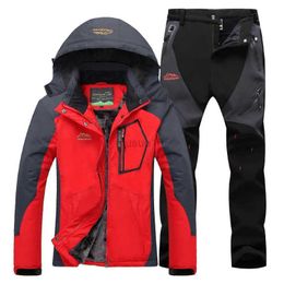 Other Sporting Goods Waterproof Ski Suit Women Ski Jacket Pants Female Winter Outdoor Skiing Snow Snowboard Fleece Jacket Pants Snowboard Sets HKD231106