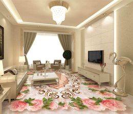 Wallpapers 3 D Pvc Flooring Custom 3d Bathroom Wallpaper Honorable Parquet Marble Texture Tile Mural